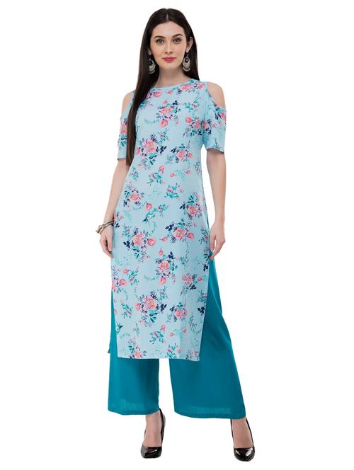 floral straight kurta - 17355456 - Standard Image - 1