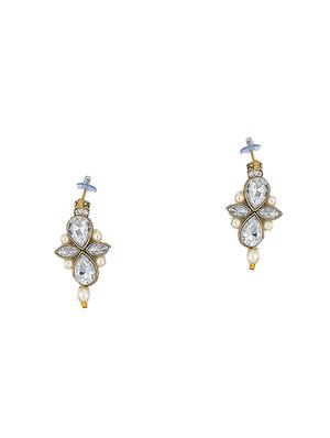 white gold plated choker and earring - 17355569 - Standard Image - 3