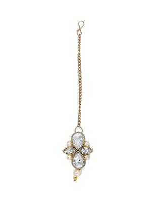 white gold plated choker and earring - 17355569 - Standard Image - 4
