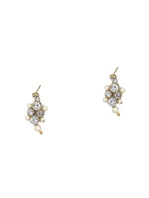 white gold plated choker and earring - 17355570 - Standard Image - 3