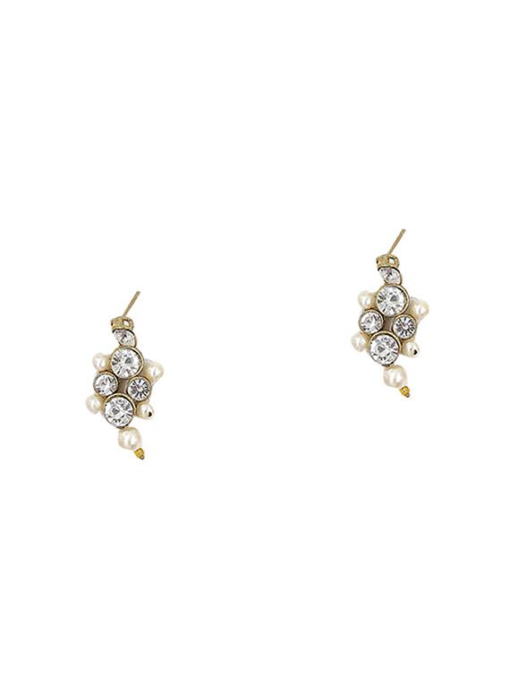 white gold plated choker and earring - 17355570 - Zoom Image - 3
