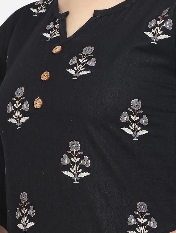 foil print straight kurta - 17355616 - Zoom Image - 4
