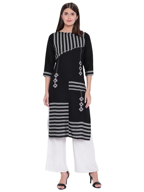striped straight kurta - 17355624 - Standard Image - 1