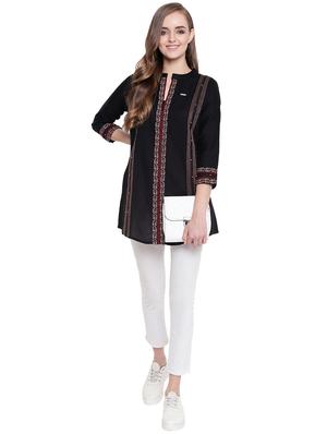 embroidered a-line kurti - 17355653 - Standard Image - 3