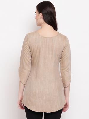 embroidered a-line kurti - 17355667 - Standard Image - 3