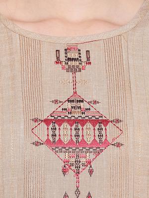 embroidered a-line kurti - 17355667 - Standard Image - 4