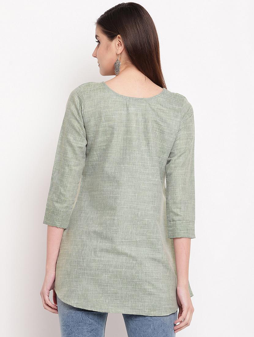 embroidered a-line kurti - 17355671 - Zoom Image - 3