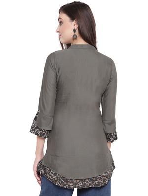 embroidered a-line kurti - 17355683 - Standard Image - 3