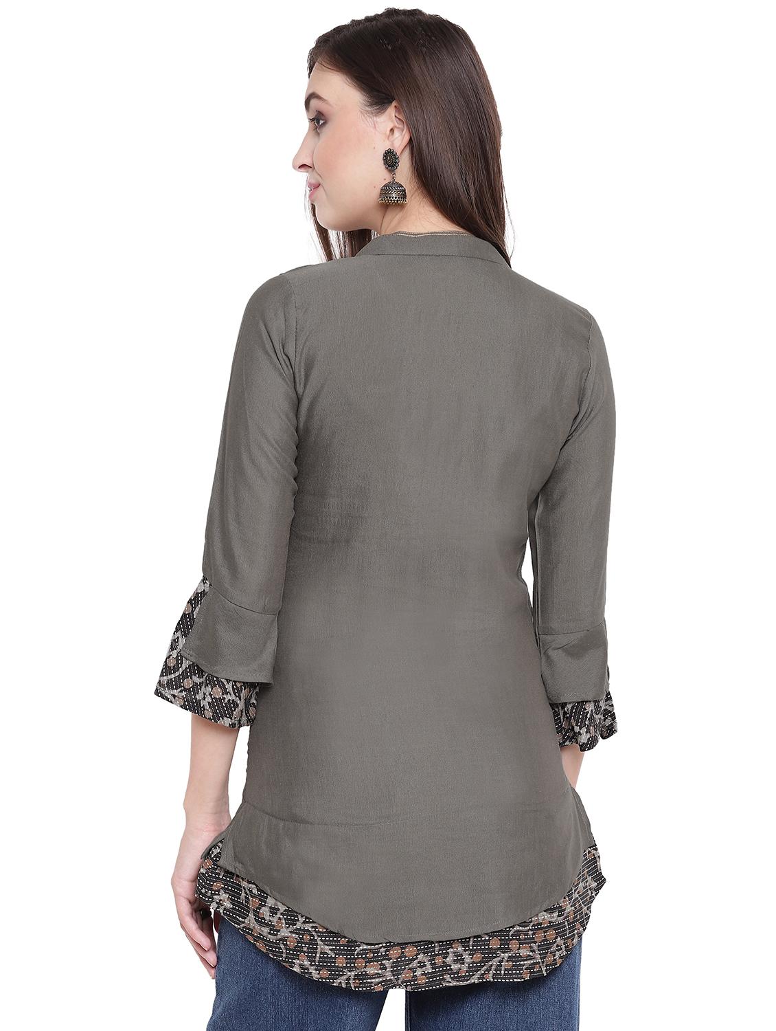 embroidered a-line kurti - 17355683 - Zoom Image - 3