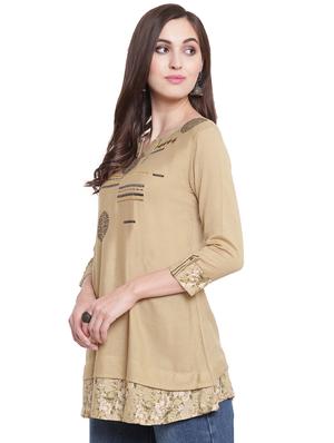 embroidered a-line kurti - 17355684 - Standard Image - 2