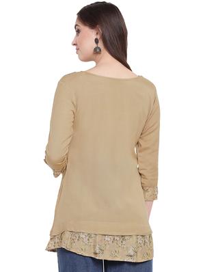 embroidered a-line kurti - 17355684 - Standard Image - 3