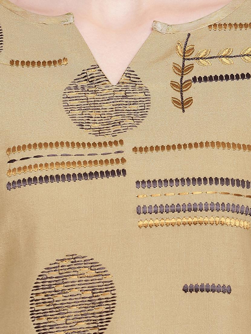 embroidered a-line kurti - 17355684 - Zoom Image - 4