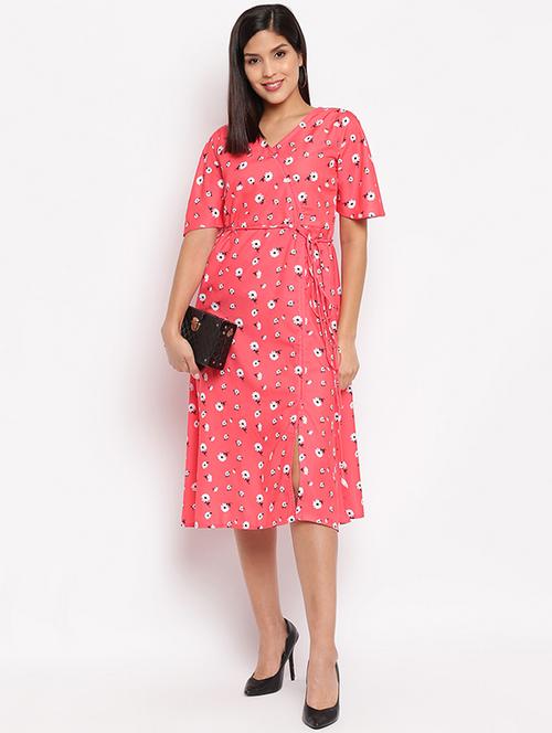 floral a-line dress - 17355779 - Standard Image - 1