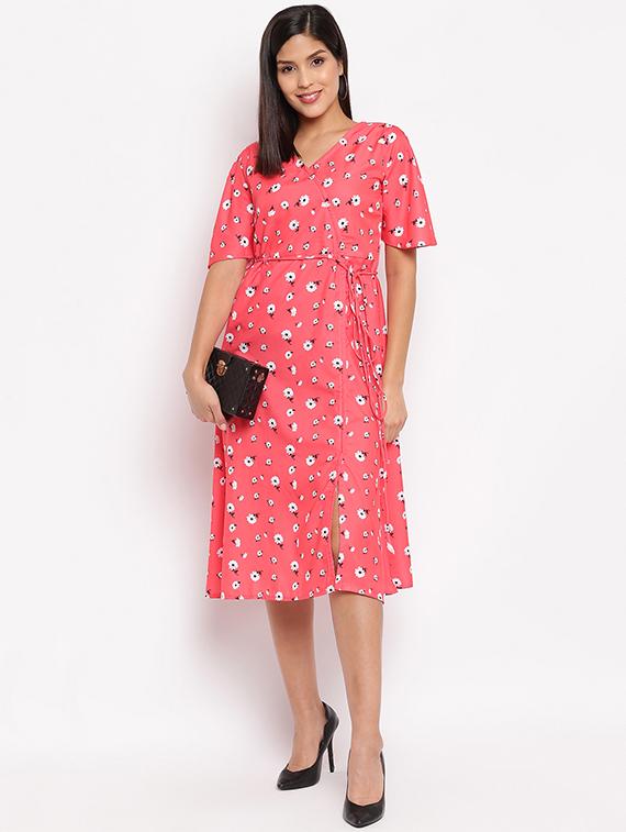 floral a-line dress - 17355779 - Zoom Image - 1