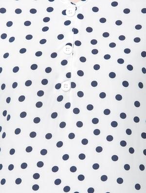 gathered hem polka dot dress - 17356118 - Standard Image - 5