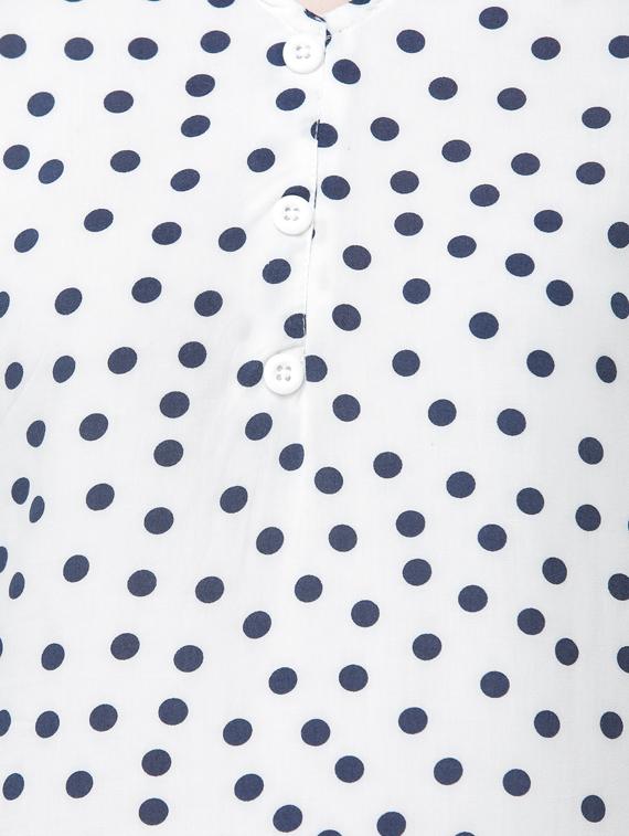 gathered hem polka dot dress - 17356118 - Zoom Image - 5