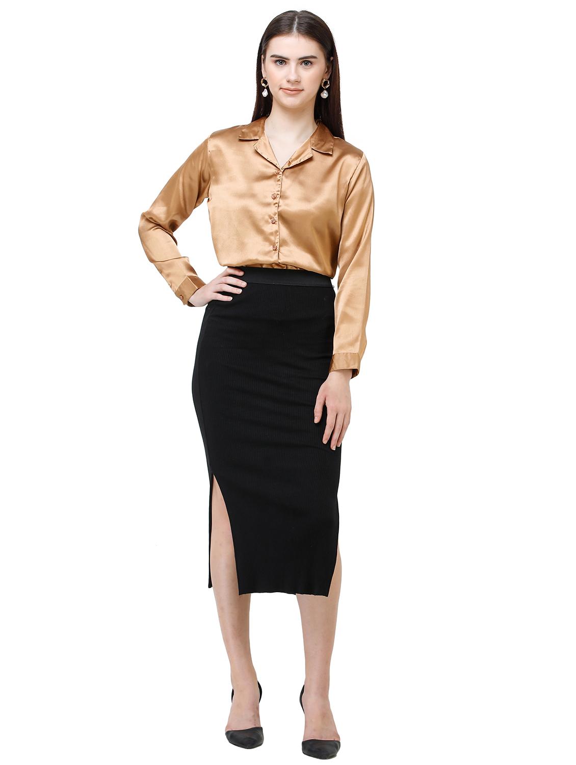 long sleeves satin shirt - 17356126 - Zoom Image - 5