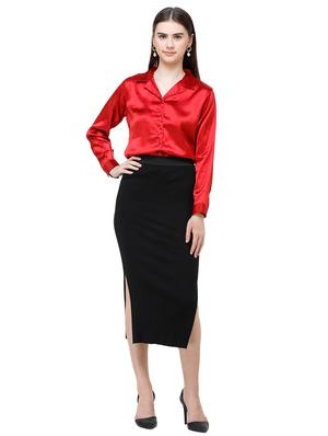 long sleeves satin shirt - 17356127 - Standard Image - 5