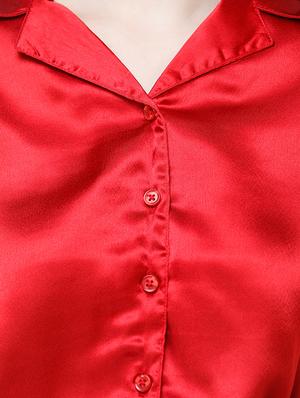 long sleeves satin shirt - 17356127 - Standard Image - 6