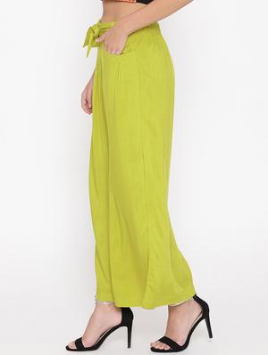 tie front flared palazzo - 17356273 - Standard Image - 2