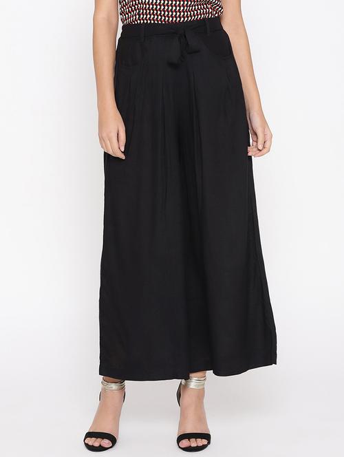 tie front flared palazzo - 17356275 - Standard Image - 1