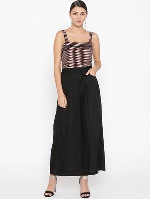 tie front flared palazzo - 17356275 - Standard Image - 4