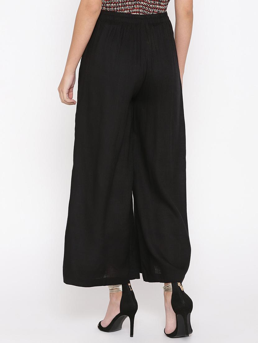 tie front flared palazzo - 17356275 - Zoom Image - 3