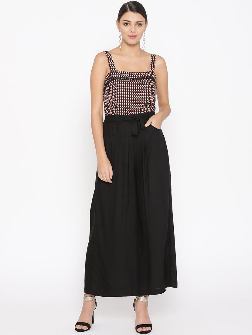 tie front flared palazzo - 17356275 - Zoom Image - 4