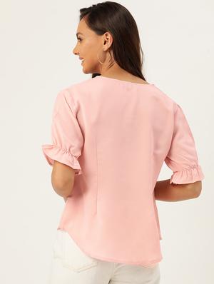 puff sleeves pastel top - 17356285 - Standard Image - 3