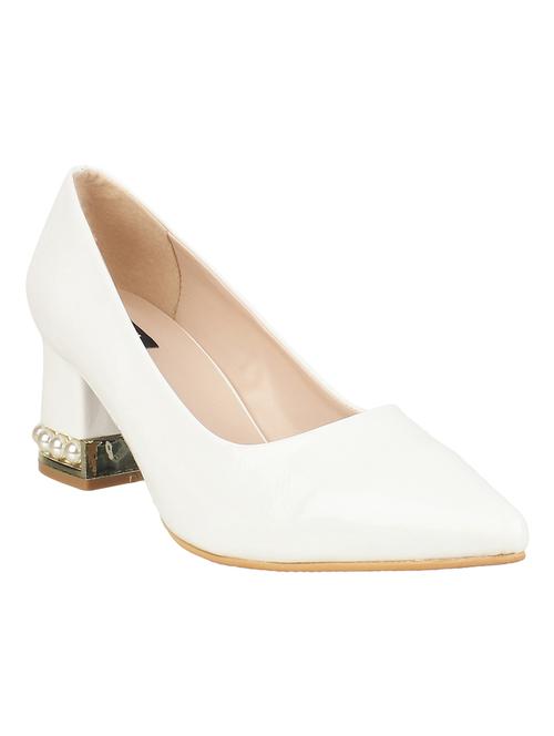 white faux leather slip on sandals - 17356496 - Very Small Image - 1