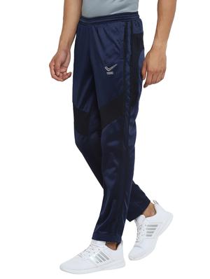 navy blue color block full length track pant - 17356542 - Standard Image - 2