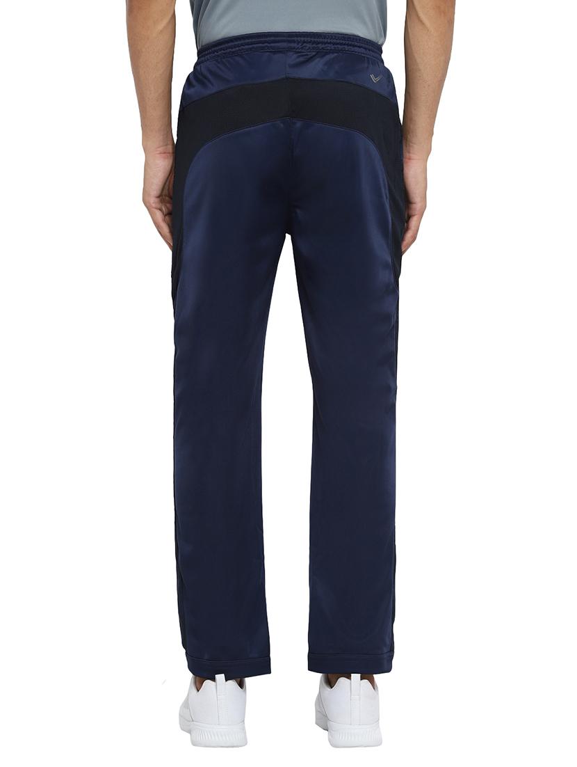 navy blue color block full length track pant - 17356542 - Zoom Image - 3