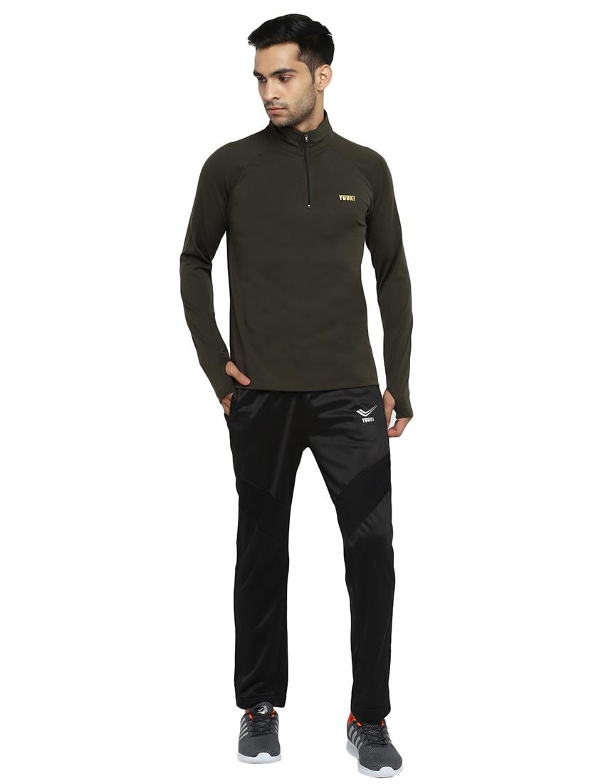 black solid full length track pant - 17356543 - Zoom Image - 4
