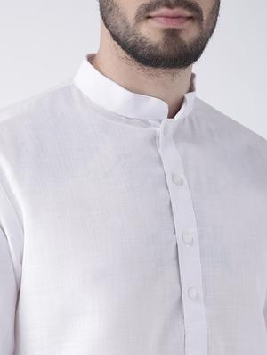 white solid kurta pyjama set - 17356798 - Standard Image - 4