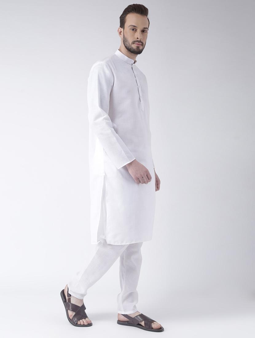 white solid kurta pyjama set - 17356798 - Zoom Image - 2