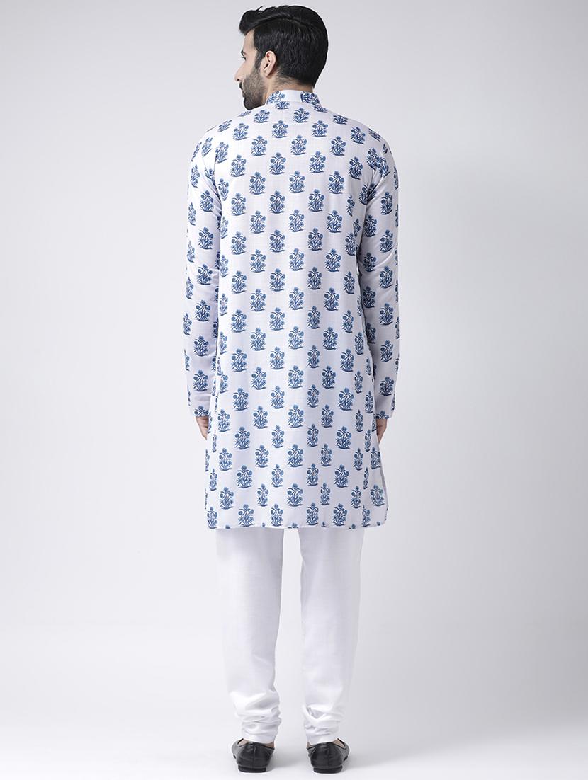 white printed kurta pyjama set - 17356883 - Zoom Image - 3