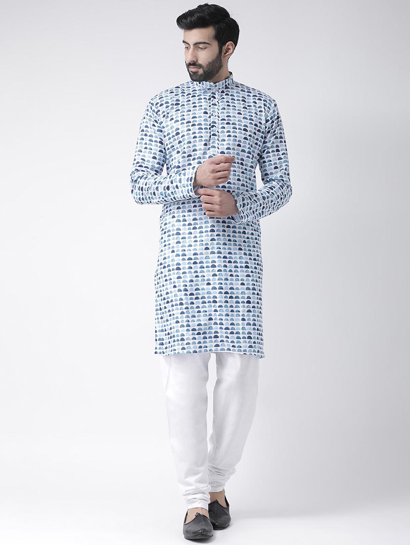 white printed kurta pyjama set - 17356884 - Zoom Image - 1