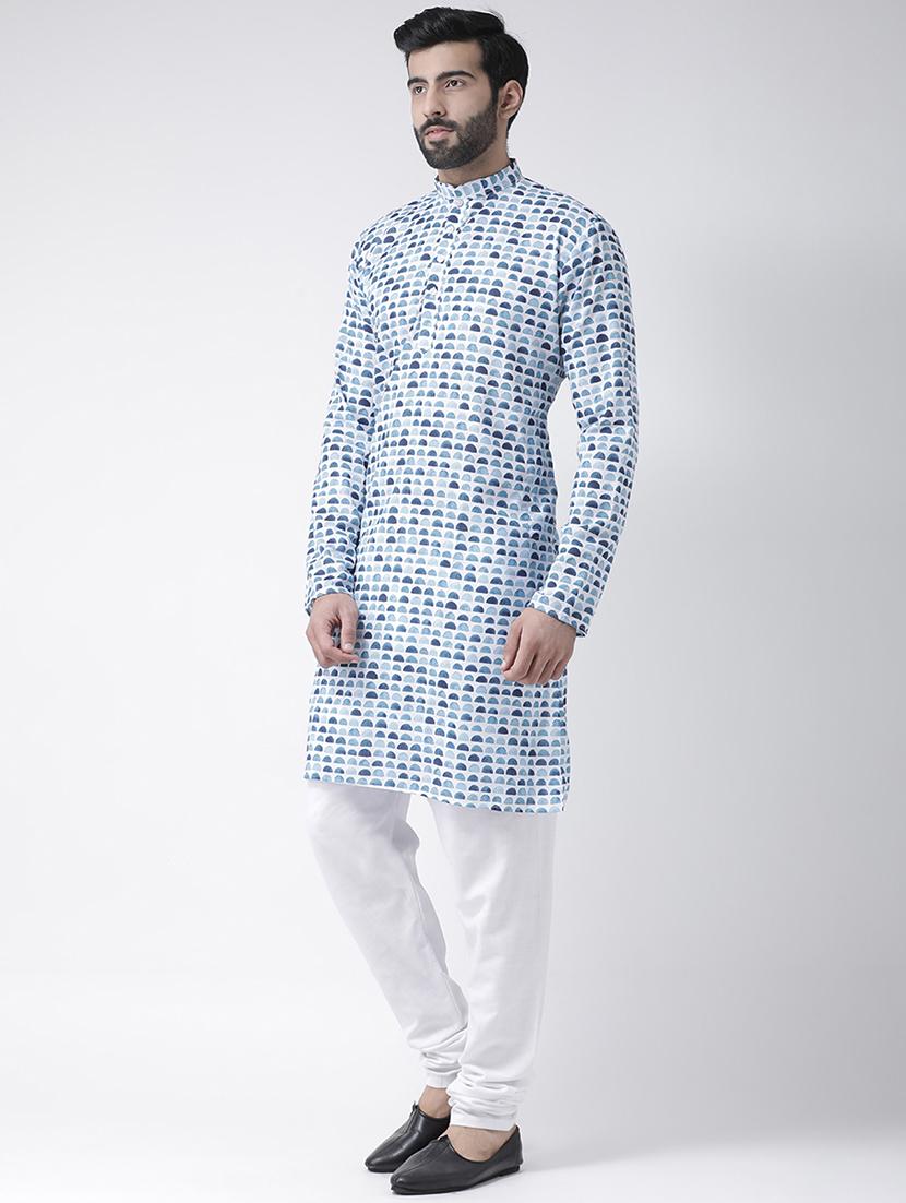 white printed kurta pyjama set - 17356884 - Zoom Image - 2