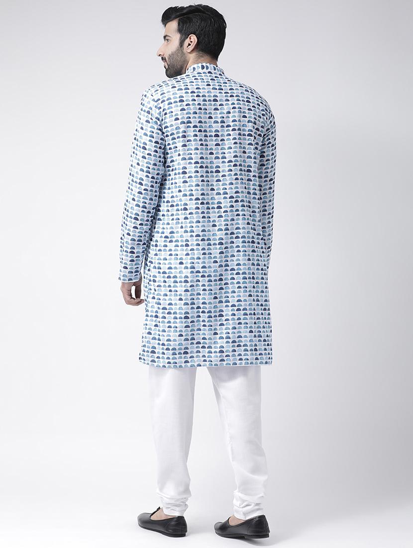white printed kurta pyjama set - 17356884 - Zoom Image - 3