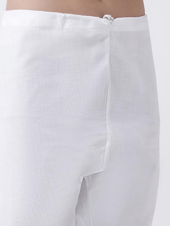 white printed kurta pyjama set - 17356884 - Zoom Image - 5