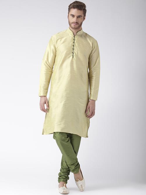 yellow solid kurta pyjama set - 17357028 - Standard Image - 1
