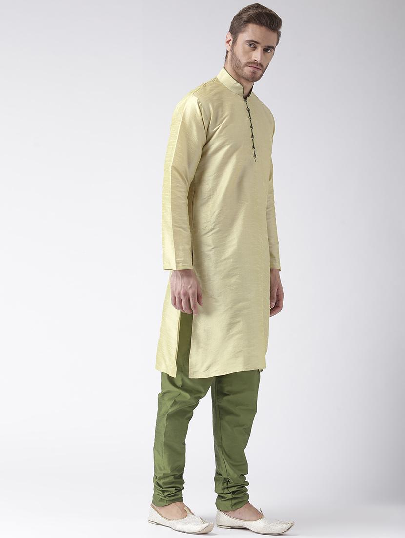 yellow solid kurta pyjama set - 17357028 - Zoom Image - 2