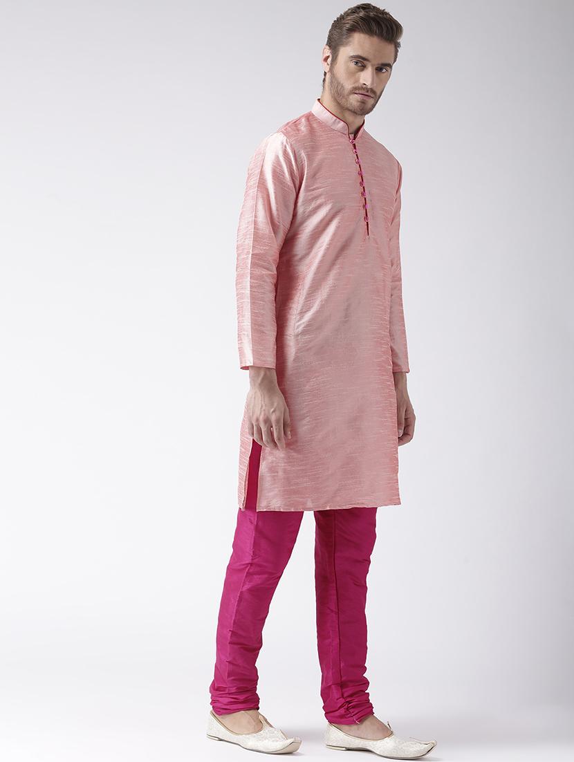 pink solid kurta pyjama set - 17357040 - Zoom Image - 2