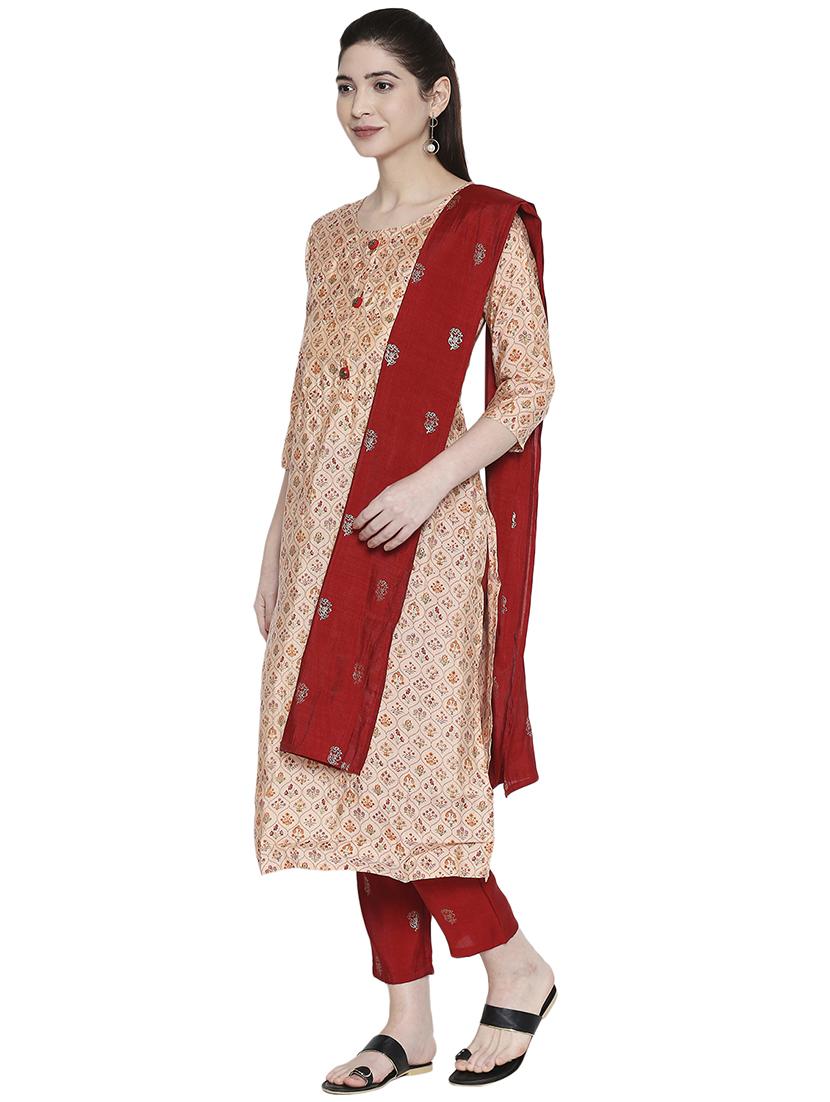 floral kurta pant set - 17357786 - Zoom Image - 2