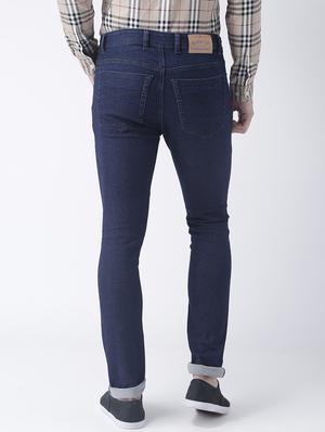 navy blue plain denim jeans - 17357877 - Standard Image - 3
