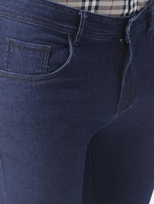 navy blue plain denim jeans - 17357877 - Standard Image - 5