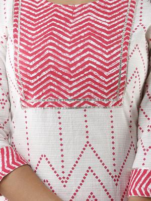 bandhani print kurta skirt set - 17357903 - Standard Image - 4