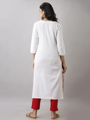 embroidered kurta pant set - 17357909 - Standard Image - 3