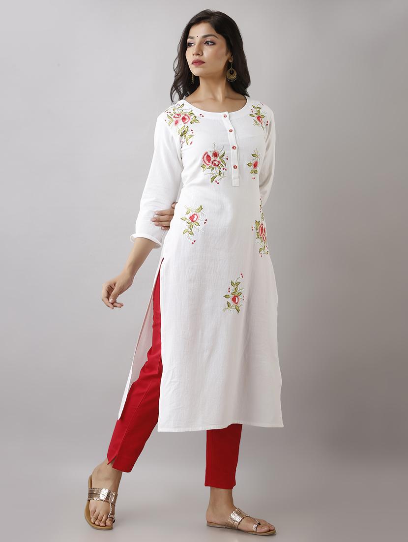 embroidered kurta pant set - 17357909 - Zoom Image - 2