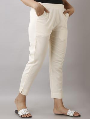 mid rise flat front trouser - 17357916 - Standard Image - 2